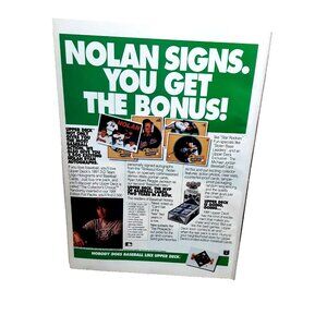 1991 Upper Deck Baseball Cards Ad Nolan Ryan Vintage Print Ad